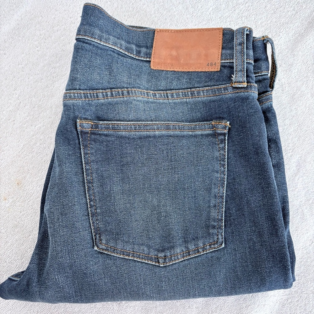 J. Crew 484 Slim Men's Straight Indigo Kurabo Japanese Cotton Jeans Sz 34x33 - Picture 14 of 14